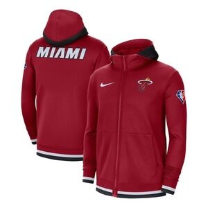 Men's Miami Heat Nike 75th Anniversary Performance Showtime Full Zip Hood Jacket